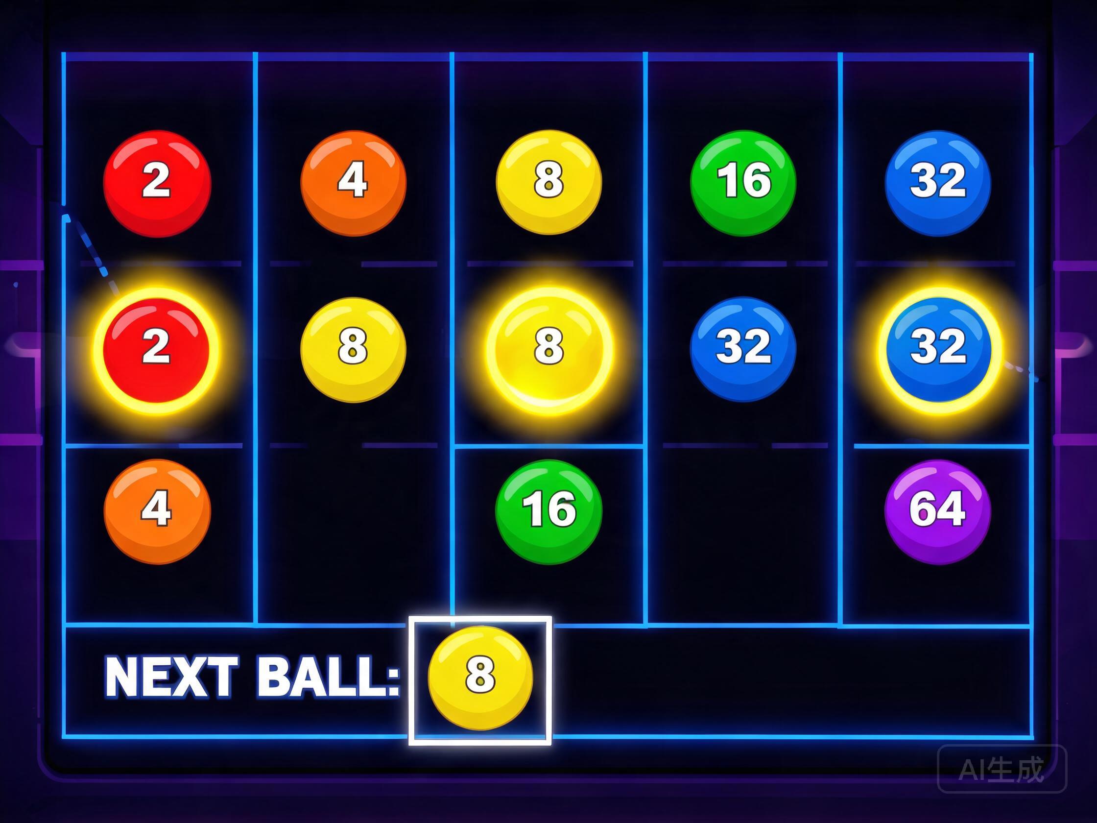 Ball Cloner 2048 gameplay screenshot on Amielove