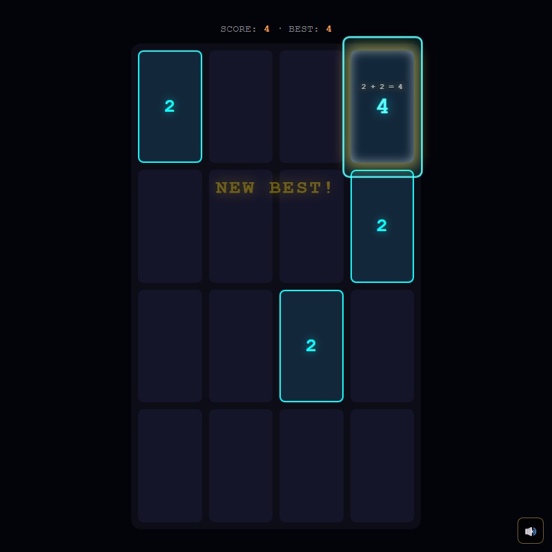 Classic 2048 gameplay screenshot on Amielove