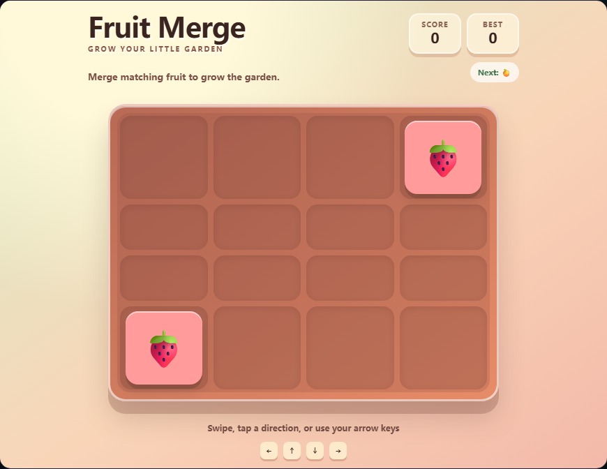 Fruit Merge Garden 游戏截图