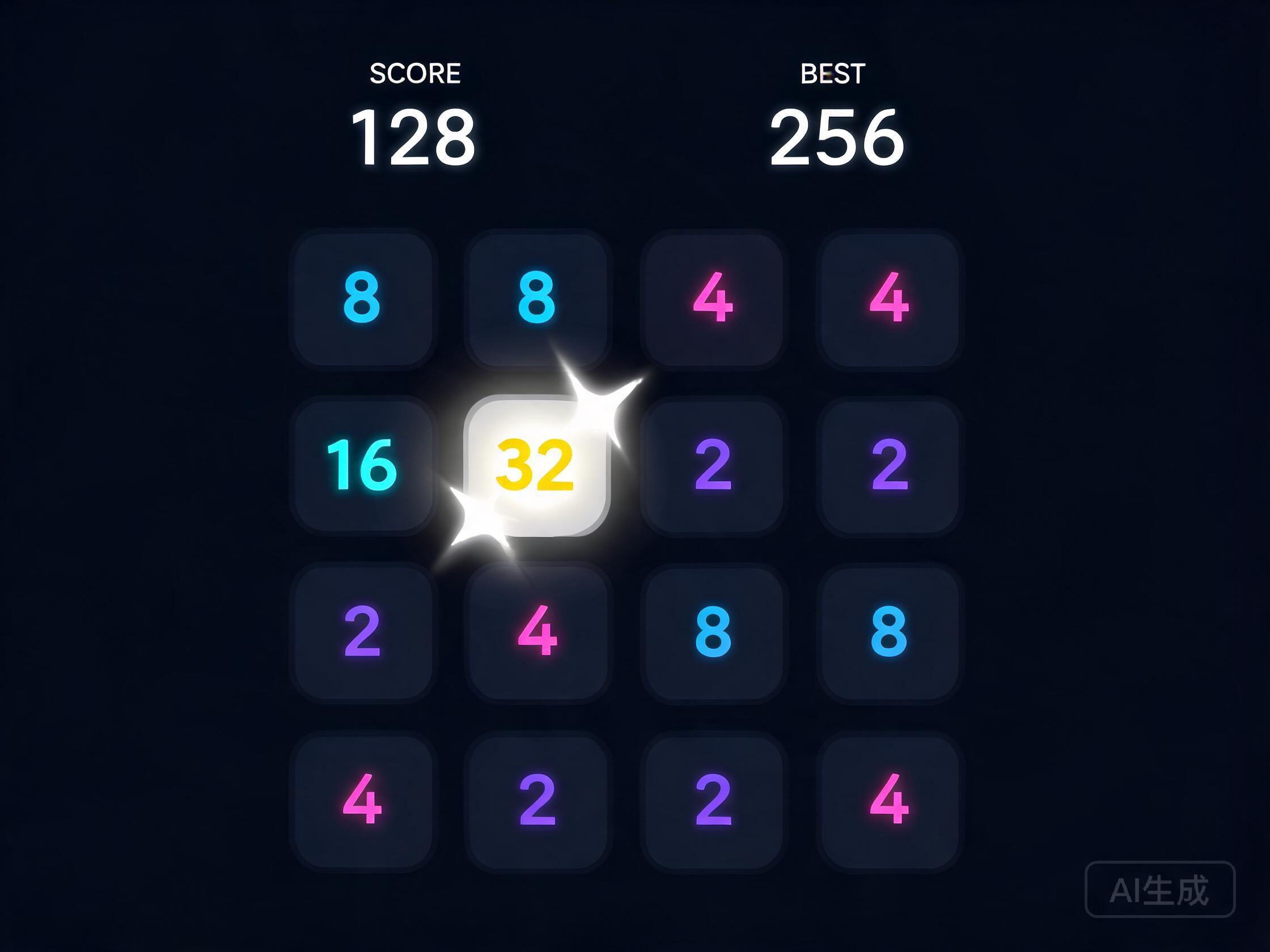 Number Merge gameplay screenshot on Amielove